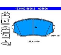 ATE Jeu de plaquettes de frein 13.0460-5606.2 Avant pour Mazda CX-7/CX-9