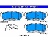 1x Kit de plaquettes de frein, frein à disque ATE 13.0460-5613.2