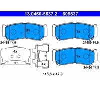 ATE Kit de plaquettes de frein, frein à disque pour HYUNDAI 13.0460-5637.2