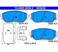 ATE Jeu de plaquettes de frein 13.0460-5638.2, avant