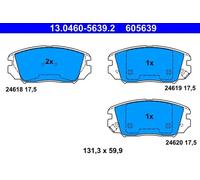 Plaquettes de frein 13.0460-5639.2 ATE pour HYUNDAI GRANDEUR SONATA V