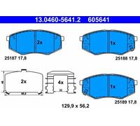 ATE Jeu de plaquettes de frein 13.0460-5641.2 - Avant (frein à disque) pour HYUNDAI KIA