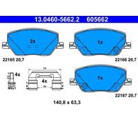 ATE Jeu de plaquettes de frein 13.0460-5662.2 Avant