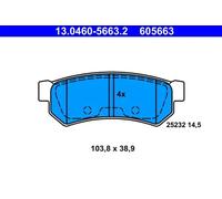 Plaquettes de frein 13.0460-5663.2 ATE pour CHEVROLET LACETTI Break LACETTI