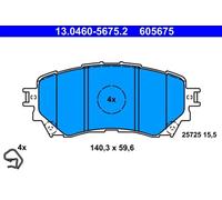 Plaquettes de frein 13.0460-5675.2 ATE pour MAZDA 6 A trois volumes 6 Break
