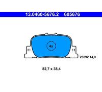 Kit de plaquettes de frein, frein à disque ATE 13.0460-5676.2