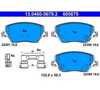 ATE Jeu de plaquettes de frein 13.0460-5679.2 avant