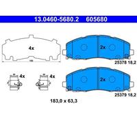 ATE Jeu de plaquettes de frein 13.0460-5680.2 avant – frein à disque pour FIAT JEEP LANCIA