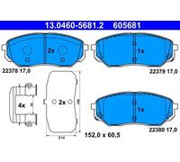 ATE Kit de plaquettes de frein 13.0460-5681.2 Avant pour Kia Sorento III, Hyundai Santa Fé IV
