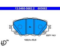 Jeu de plaquettes de frein ATE 13.0460-5682.2, avant