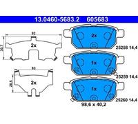 Plaquettes de frein 13.0460-5683.2 ATE pour SUZUKI BALENO