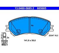 Plaquettes de frein 13.0460-5685.2 ATE pour RENAULT ESPACE V GRAND SCÉNIC IV