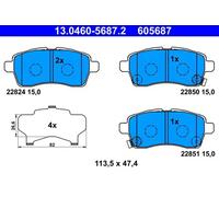 ATE 13.0460-5687.2 Plaquettes de frein
