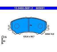 1x Kit de plaquettes de frein, frein à disque ATE 13.0460-5691.2