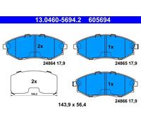 ATE 13.0460-5694.2 Plaquettes de frein