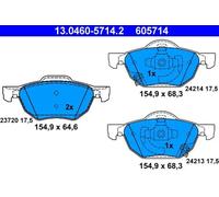 Jeu de plaquettes de frein ATE 13.0460-5714.2, avant
