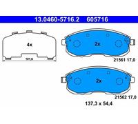 Jeu de plaquettes de frein ATE 13.0460-5716.2, avant