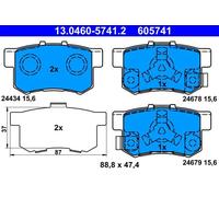 ATE Jeu de plaquettes de frein 13.0460-5741.2 arrière pour Honda Accord VIII CR-V II