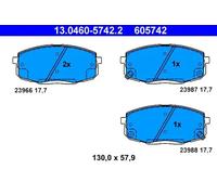 Plaquettes de frein 13.0460-5742.2 ATE pour HYUNDAI KIA
