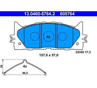 ATE 13.0460-5764.2 Plaquettes de frein