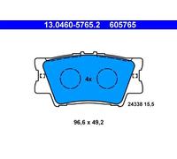 Plaquettes de frein 13.0460-5765.2 ATE pour TOYOTA LEXUS