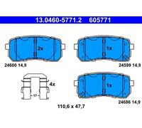 Plaquettes de frein 13.0460-5771.2 ATE pour KIA CARNIVAL / GRAND CARNIVAL III
