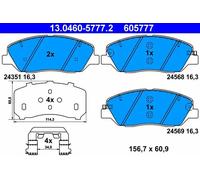 ATE Jeu de plaquettes de frein 13.0460-5777.2 – avant