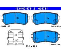 Plaquettes de frein 13.0460-5781.2 ATE pour HYUNDAI KIA