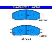 Plaquettes de frein 13.0460-5783.2 ATE pour NISSAN PATHFINDER III NP300 PICKUP