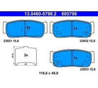 Plaquettes de frein 13.0460-5798.2 ATE pour SSANGYONG RODIUS I RODIUS II
