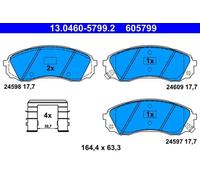 Kit de plaquettes de frein ATE 13.0460-5799.2, Avant