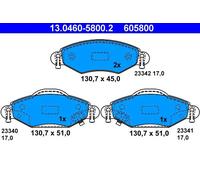 ATE Jeu de plaquettes de frein 13.0460-5800.2 – Avant pour Toyota Yaris / Yaris Verso