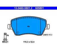 ATE Jeu de plaquettes de frein 13.0460-5801.2 avant pour DUSTER 1.2 2015-2018