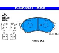 Plaquettes de frein 13.0460-5802.2 ATE pour MAZDA 323 S VI A trois volumes