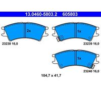 Plaquettes de frein 13.0460-5803.2 ATE pour HYUNDAI ATOS