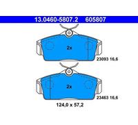 Plaquettes de frein 13.0460-5807.2 ATE pour NISSAN PRIMERA PRIMERA Hatchback