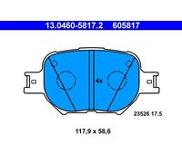 ATE Plaquettes de frein avant 13.0460-5817.2 pour TOYOTA Corolla/Corolla Verso