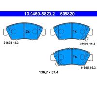 ATE Jeu de plaquettes de frein 13.0460-5820.2 - avant, frein à disque pour Honda Civic V / CRX III