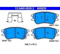 Plaquettes de frein 13.0460-5829.2 ATE pour HYUNDAI ATOS