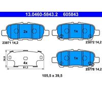 Plaquettes de frein 13.0460-5843.2 ATE pour NISSAN SUZUKI INFINITI RENAULT