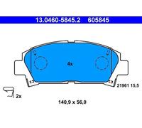 Plaquettes de frein 13.0460-5845.2 ATE pour TOYOTA AVENSIS AVENSIS Liftback