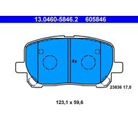 ATE Plaquettes de frein 13.0460-5846.2 - Kit avant, frein à disque pour TOYOTA AVENSIS VERSO