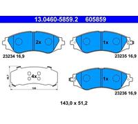 ATE 13.0460-5859.2 Plaquettes de frein