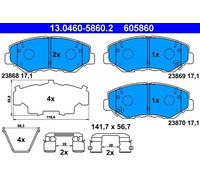 ATE Jeu de plaquettes de frein 13.0460-5860.2 – avant