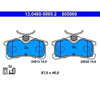Plaquettes de frein 13.0460-5869.2 ATE pour TOYOTA AVENSIS AVENSIS Liftback