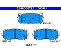 Plaquettes de frein 13.0460-5871.2 ATE pour KIA CLARUS SHUMA A trois volumes