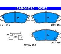 ATE Jeu de plaquettes de frein 13.0460-5872.2 avant pour HYUNDAI Getz, Accent II, Lantra II
