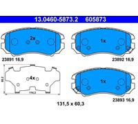 ATE Jeu de plaquettes de frein 13.0460-5873.2 Avant