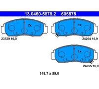 Plaquettes de frein 13.0460-5878.2 ATE pour HONDA CIVIC VII Hatchback FR-V