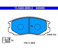Plaquettes de frein 13.0460-5889.2 ATE pour MITSUBISHI LANCER VI COLT V
